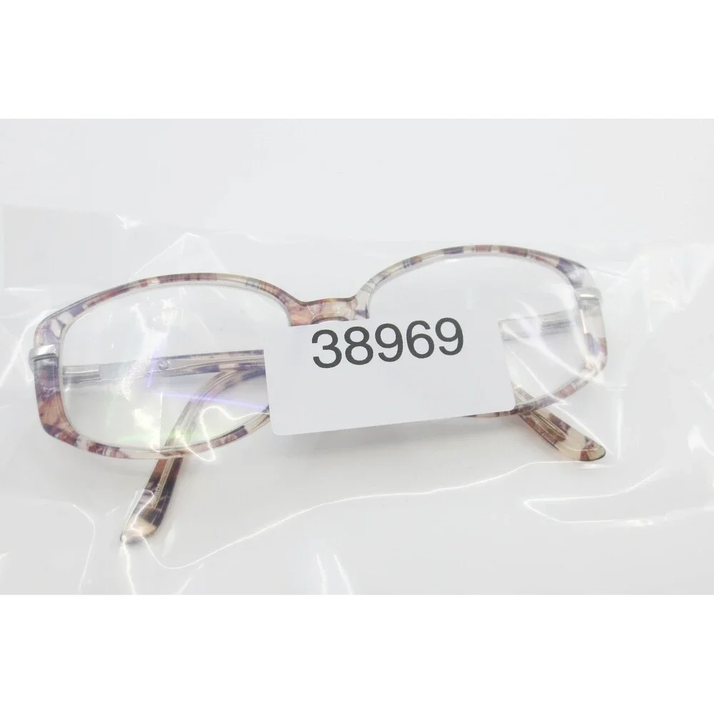 MJ MJ07620 Purple Floral Marble Eyeglass Frames Rhinestone Accents 54-17-140
